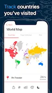 Schermata Pin Traveler: Trip, Travel Map 1