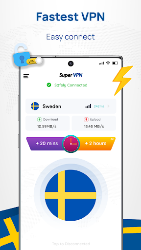 Sweden VPN: Get Sweden IP Screenshot 0