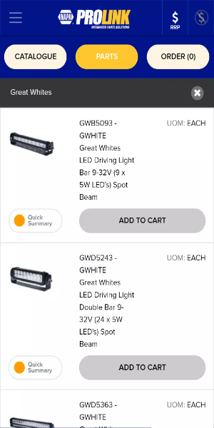 NAPA PROLink Mobile Tangkapan skrin 1