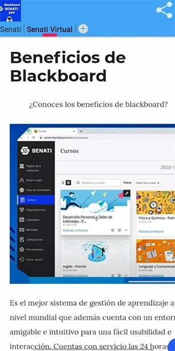 Schermata Senati Blackboard 0