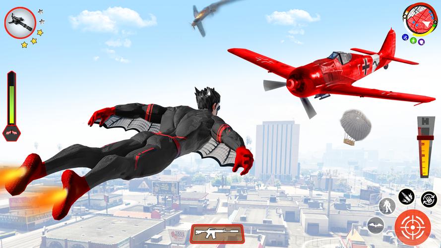 Flying Bat Robot Bike Game Captura de pantalla 3