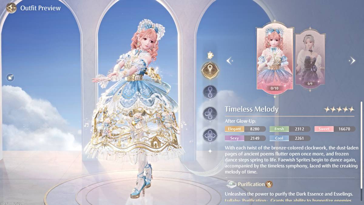 Zeitloses Melodie -Outfit in Infinity Nikki