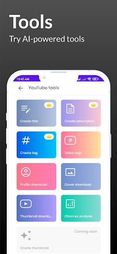 ytSocial - subs, views & tools Tangkapan skrin 3