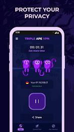 Triple Ape VPN - Safe & Secure Capture d'écran 0