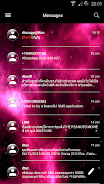 SMS Messages GlassNebula Theme Ảnh chụp màn hình 2