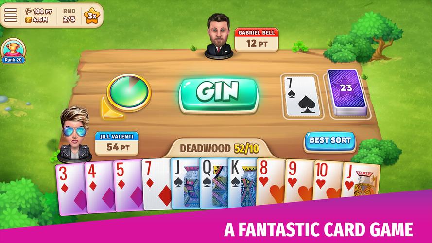 Gin Rummy Stars - Card Game Ekran Görüntüsü 0