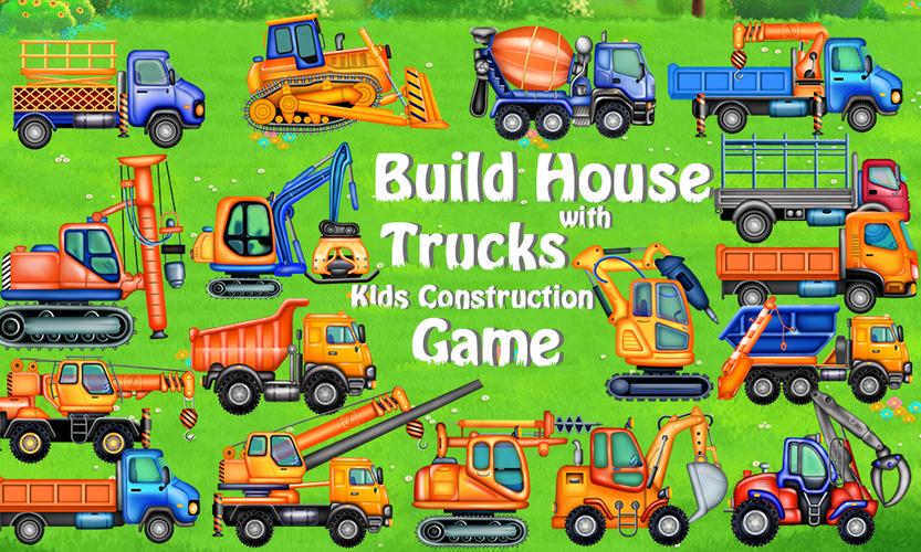 Build Town House with Trucks Schermafbeelding 0