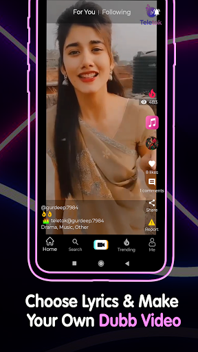 Teletok - Share your video with your Friends Ảnh chụp màn hình 3