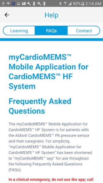 myCardioMEMS™ Captura de tela 1