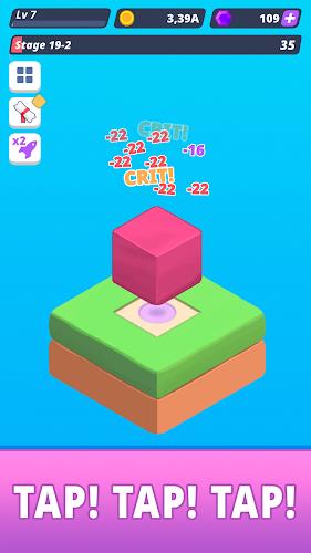 Tap Tap Cube - Idle Clicker स्क्रीनशॉट 1