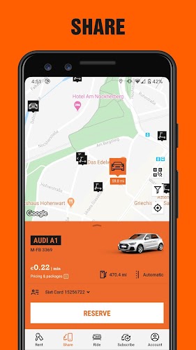 SIXT rent. share. ride. plus. ဖန်သားပြင်ဓာတ်ပုံ 2