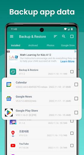 Backup and Restore - APP स्क्रीनशॉट 1