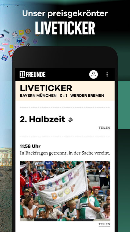 11FREUNDE - News & Liveticker スクリーンショット 1