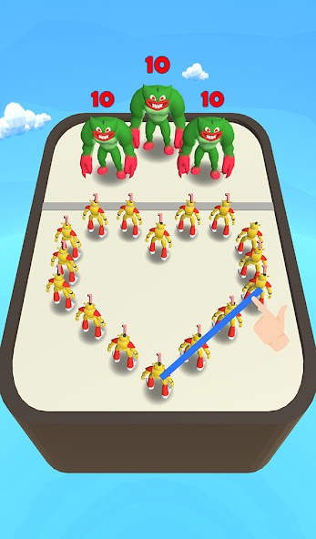 Merge Monster: Frog Evolution Mod ဖန်သားပြင်ဓာတ်ပုံ 0