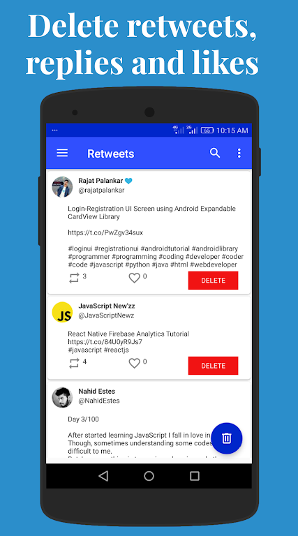 Tweet Delete Screenshot 2