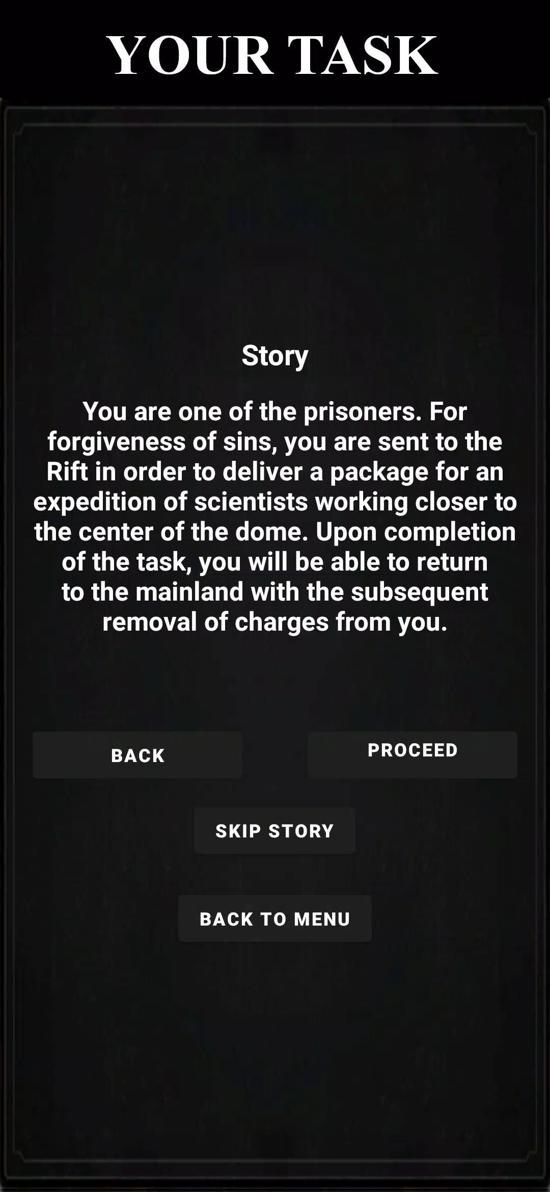 Fault Zone: Text Quest RPG Survival Ekran Görüntüsü 0