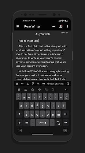 Pure Writer - Writing & Notes Screenshot 0