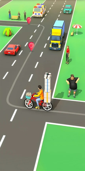 Paperboy Ticket Delivery Game Ekran Görüntüsü 2