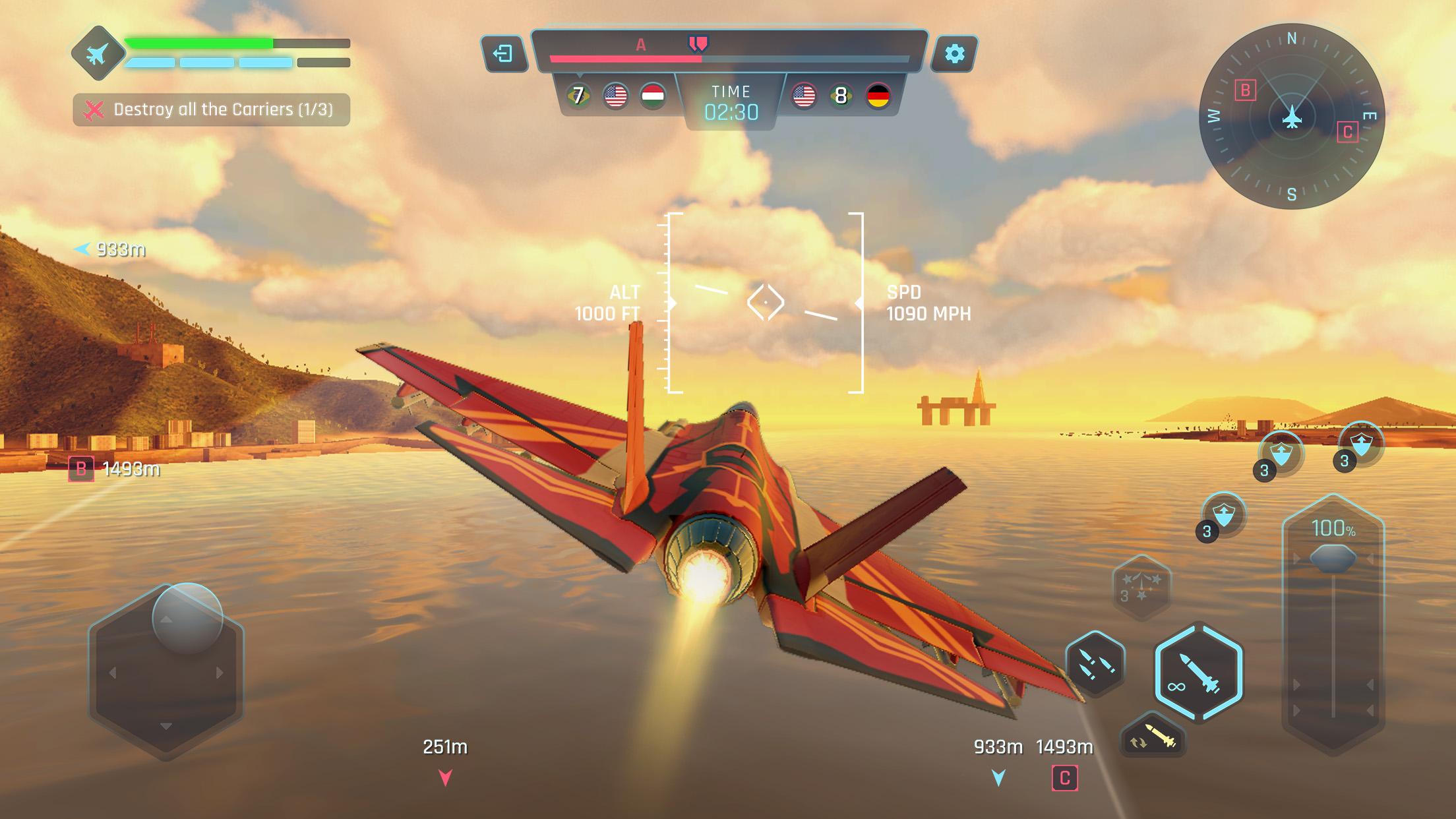 空の戦士：戦闘機での戦闘ゲーム スクリーンショット 1