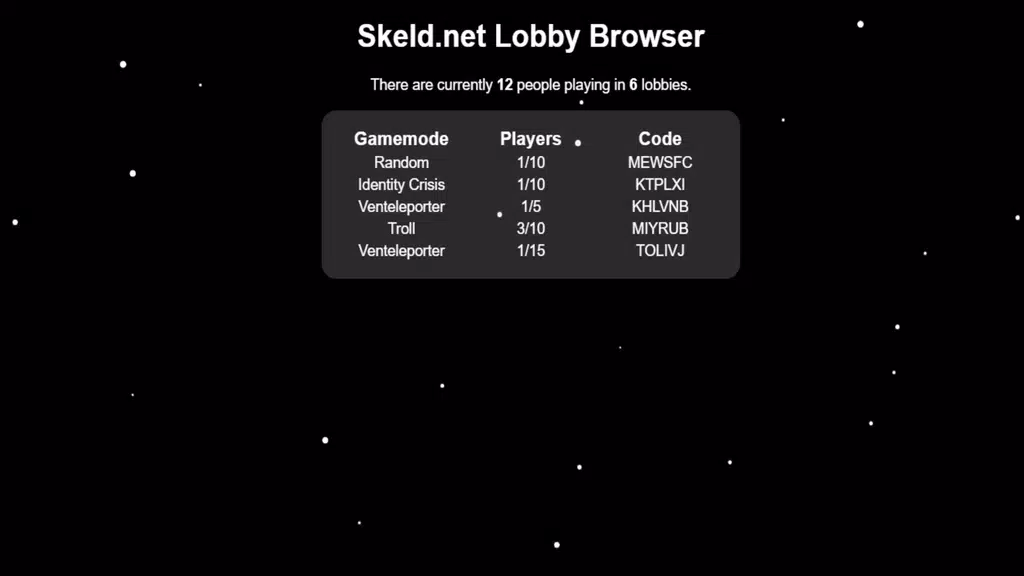 Skeld.net Among Us Mods Captura de tela 3