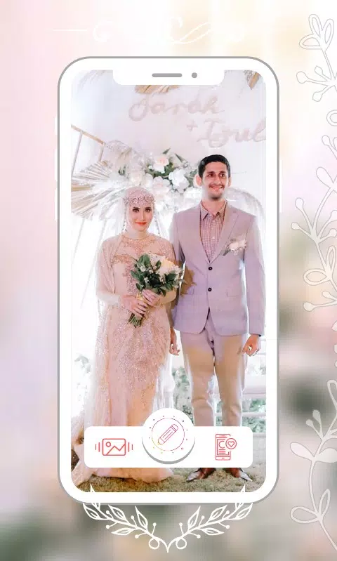 Hijab Couple Bridal Editor Captura de pantalla 1