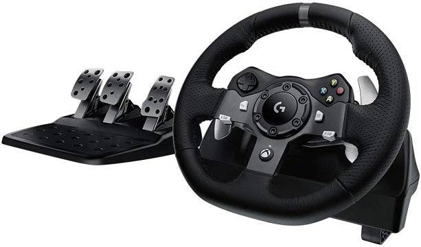 Logitech G920ドライビングフォースレーシングホイールとペダル（Xbox、PC）