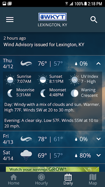 WKYT Weather Captura de tela 3