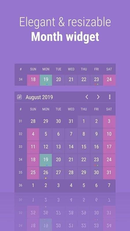 Calendar Widget: Month/Agenda Schermafbeelding 0