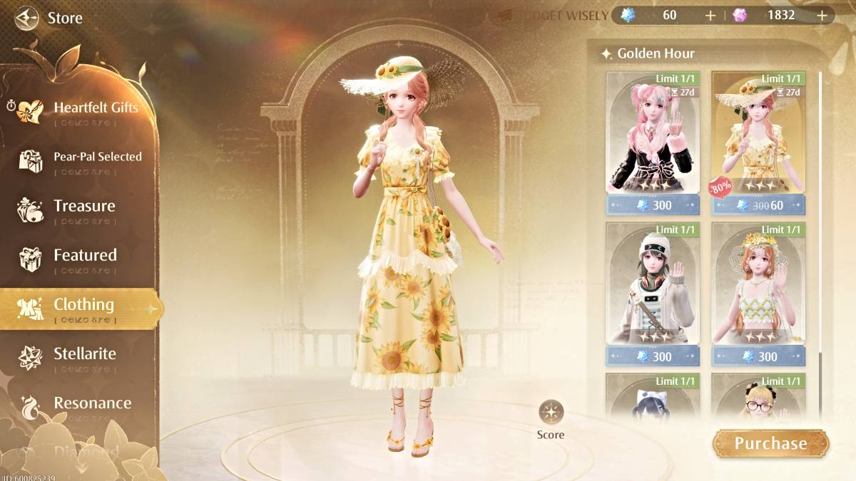 Goldenes Stunden -Outfit in Infinity Nikki