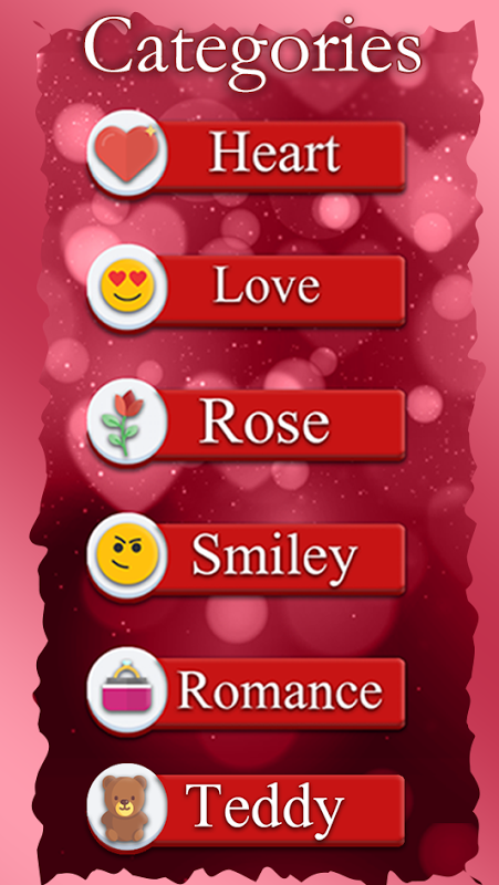 Valentine Love Emojis Screenshot 0