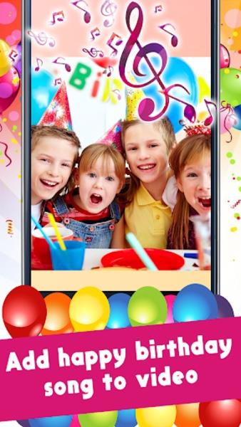 Happy Birthday Video Maker With Music And Photos Captura de tela 0