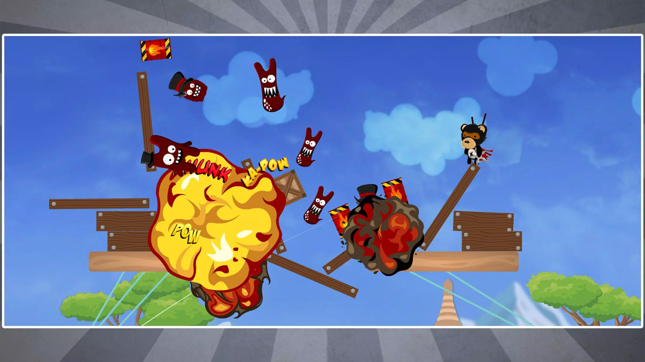 Ninja Bear: Slingshot Shooter स्क्रीनशॉट 2