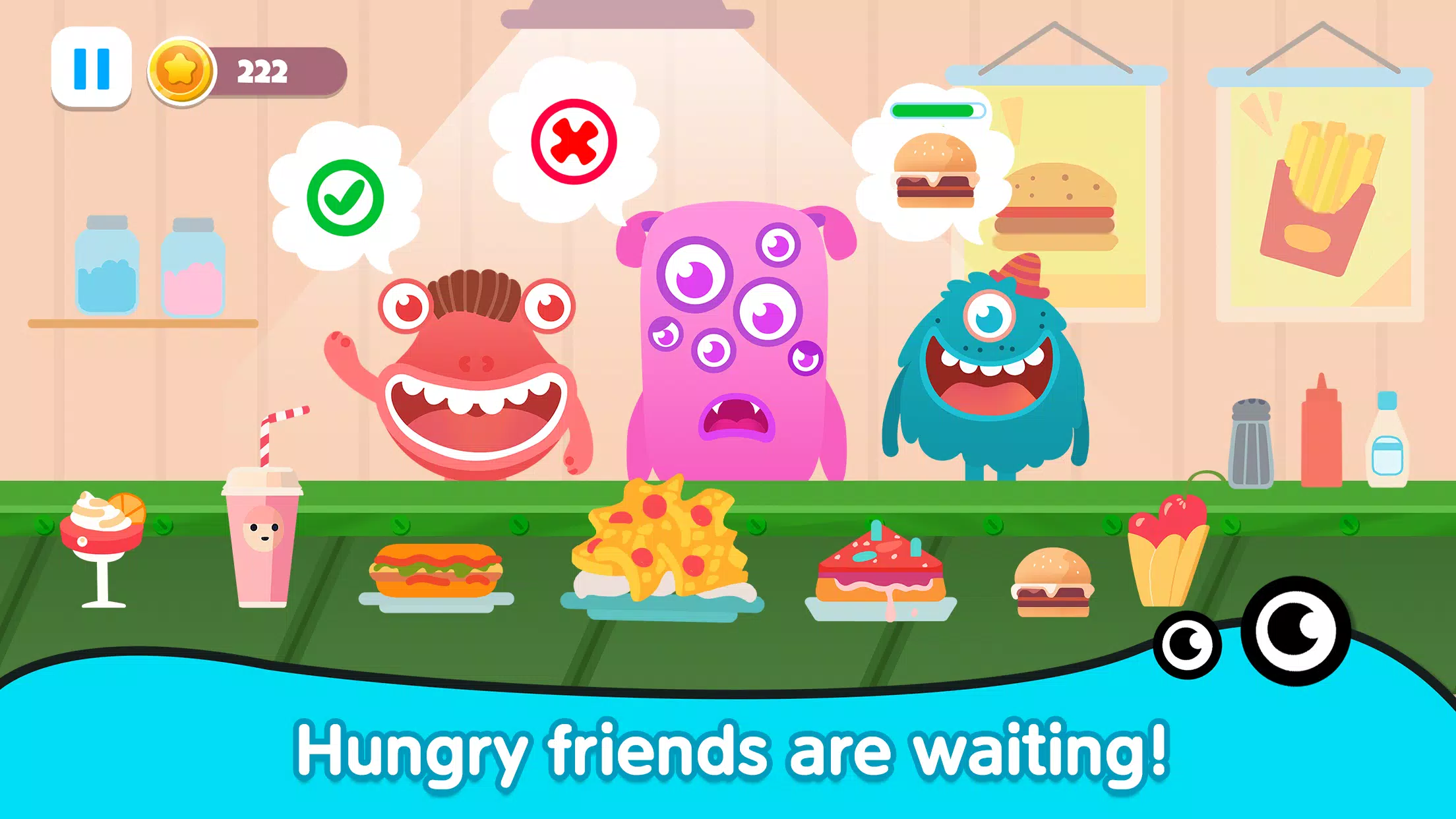 Kitchen monster games for kids Captura de pantalla 3