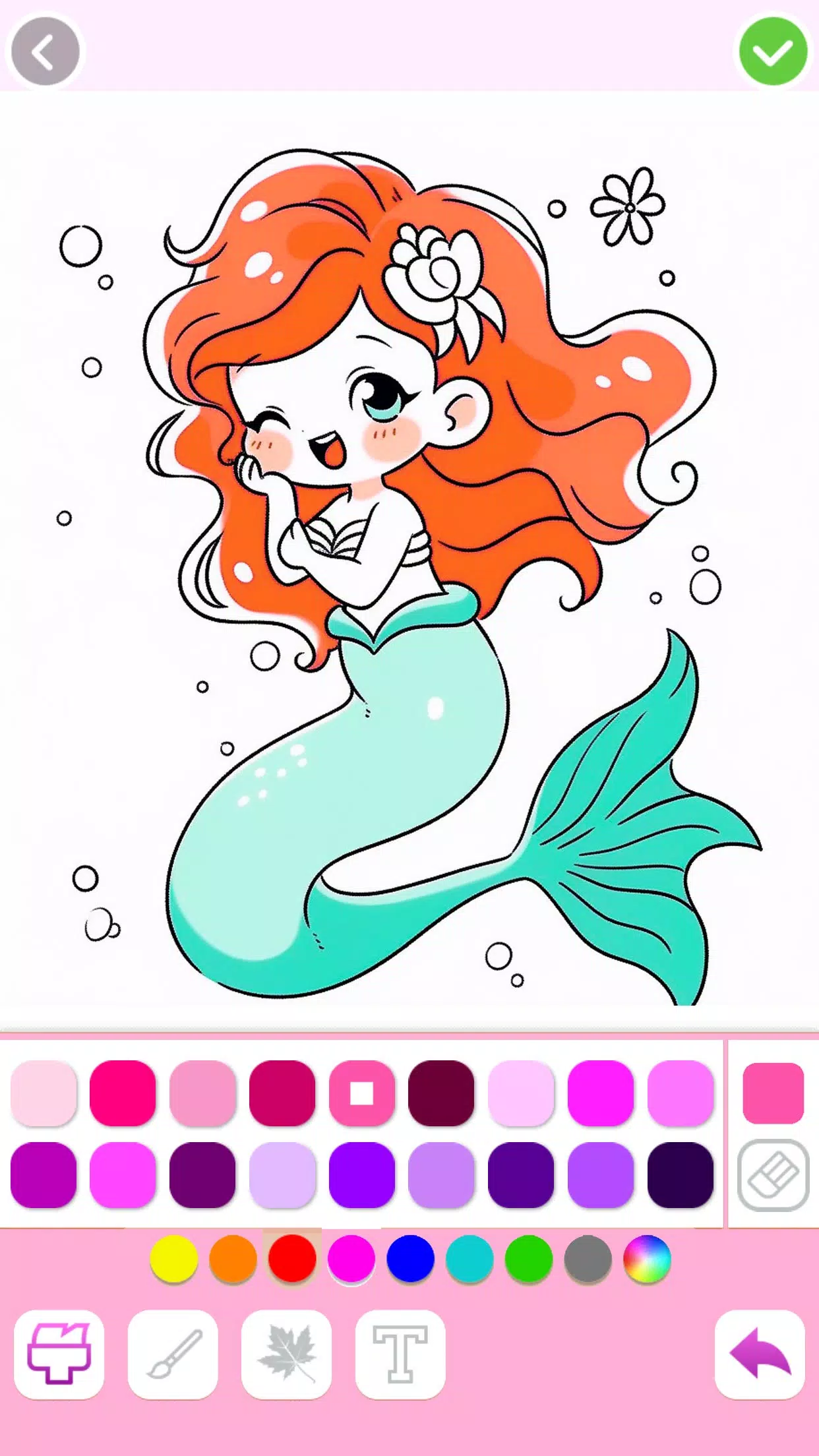 Mermaid Coloring:Mermaid games スクリーンショット 1