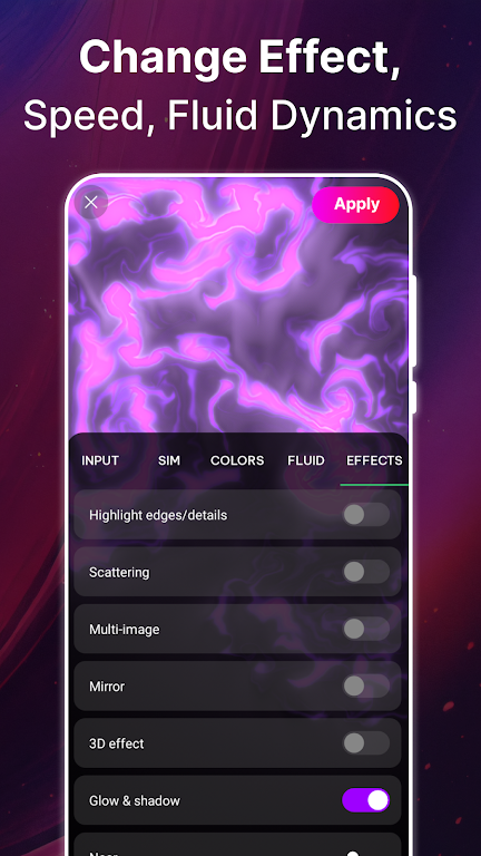 Fluid Live Wallpaper 3D স্ক্রিনশট 2