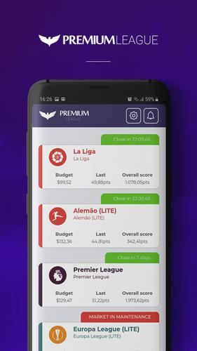 Premium League Fantasy Game Скриншот 1