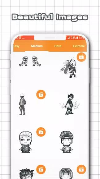 Color by Number - Naruto Sandbox Ninja Pixel ဖန်သားပြင်ဓာတ်ပုံ 2