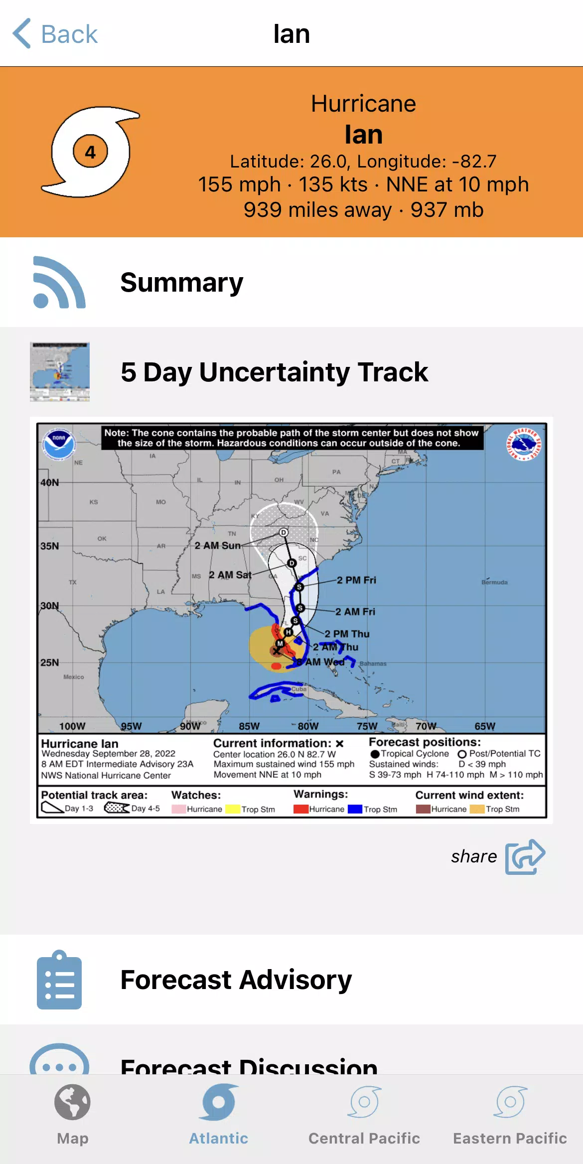 Tropical Hurricane Tracker Schermafbeelding 2