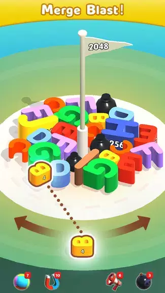 Merge Blocks 3D - 2048 Puzzle ภาพหน้าจอ 1