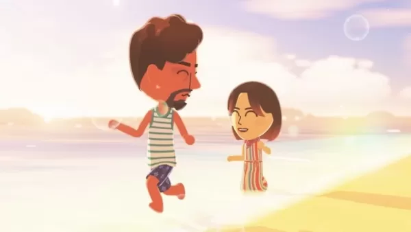 Dos Miis jugando juntos en la playa