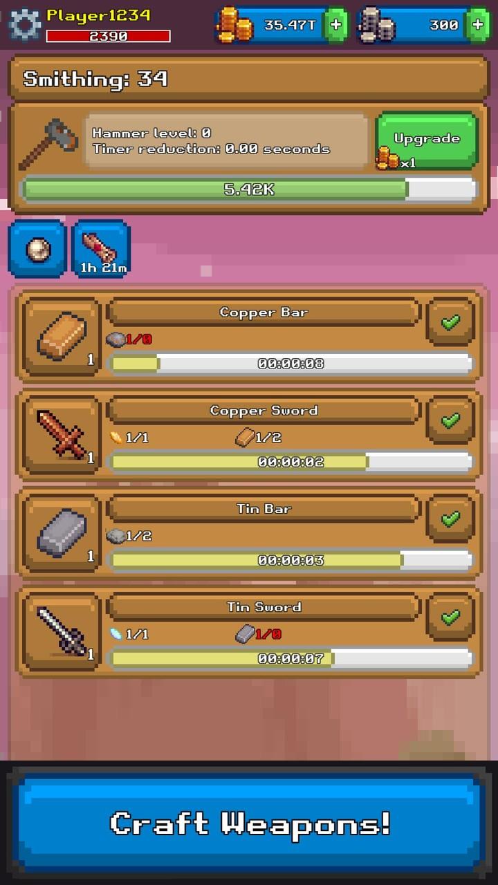 Skill Quest: Idle Skilling RPG ภาพหน้าจอ 1