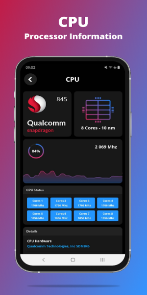 G-CPU:Monitor CPU, RAM, Widget Скриншот 2