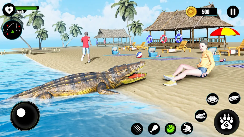 Crocodile Attack Animal games स्क्रीनशॉट 1