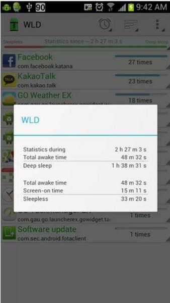 Wakelock Detector-Save Battery Schermafbeelding 2