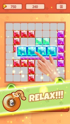 Block Puzzle Jewel Crystal Cat スクリーンショット 1