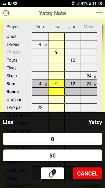 Yatzy Note Schermafbeelding 1