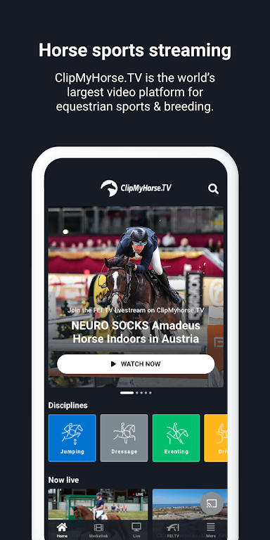 ClipMyHorse.TV & FEI.TV Скриншот 1