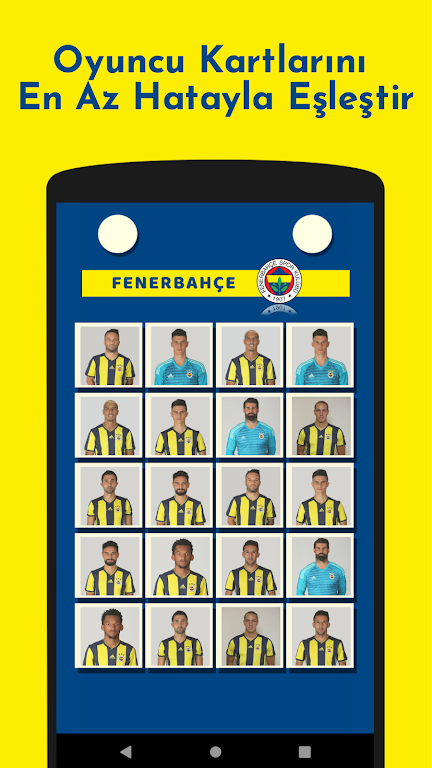 Fenerbahçe Futbolcu Kart Eşleştirme Oyunu 스크린샷 2