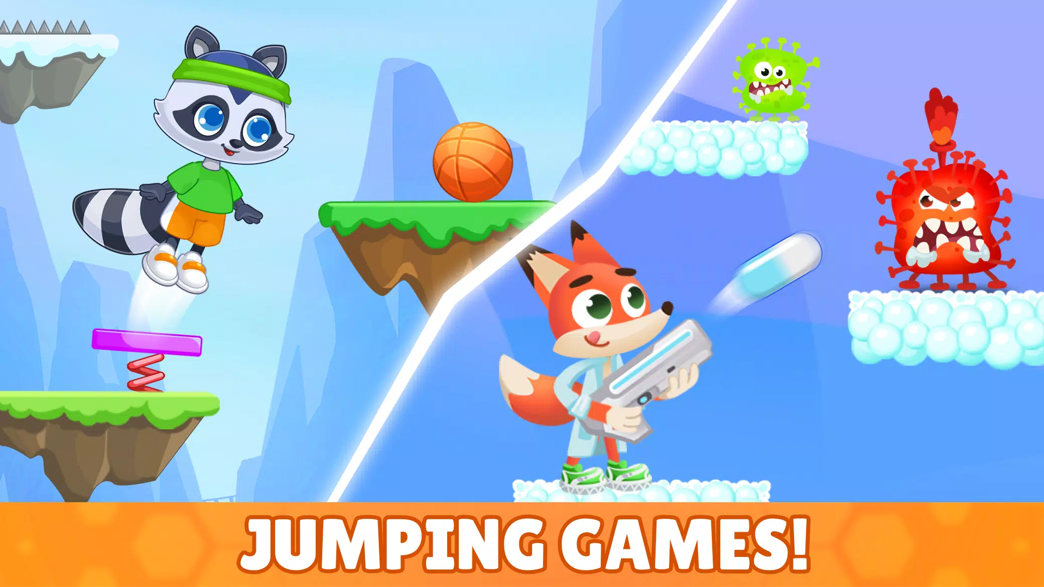 Just jump and run! Kids game! Скриншот 2