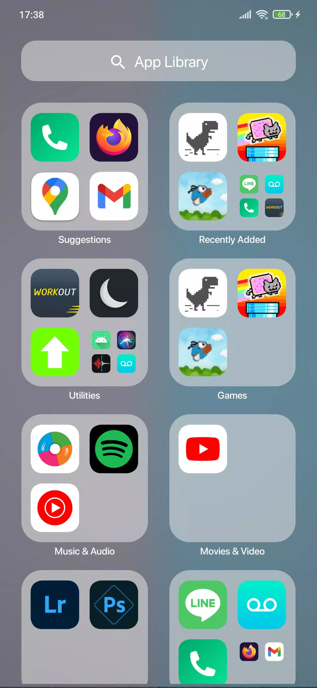 Schermata Launcher OS 2